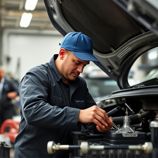 auto technician working