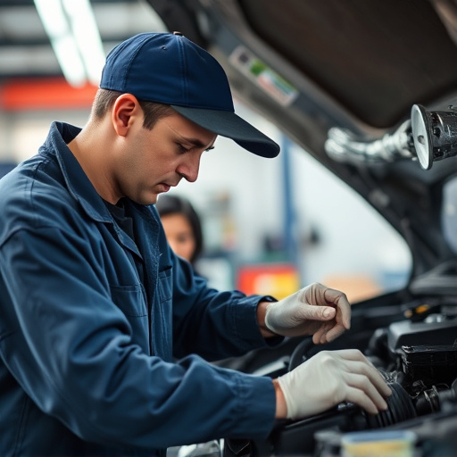 auto technician working