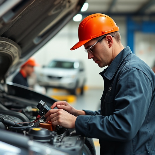 auto technician working