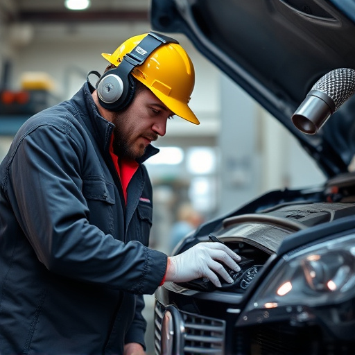 auto technician working