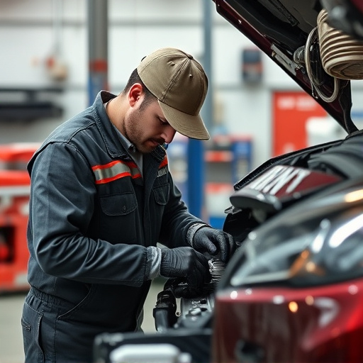 auto technician working