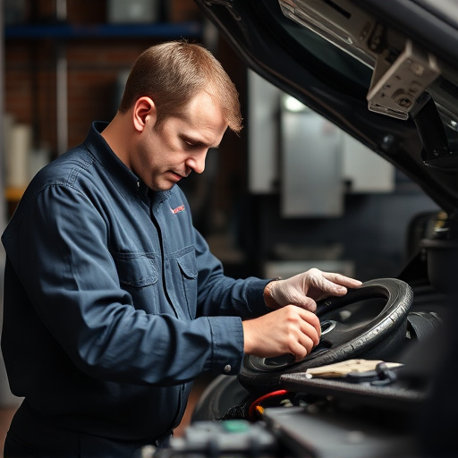 auto technician working