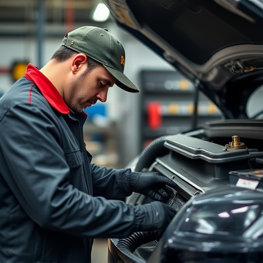 auto technician working