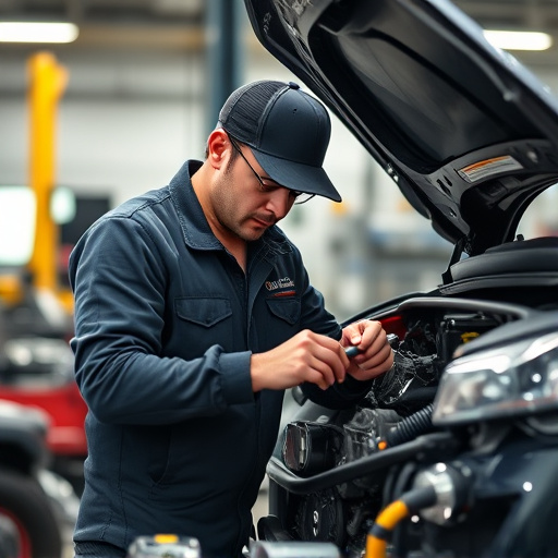 auto technician working