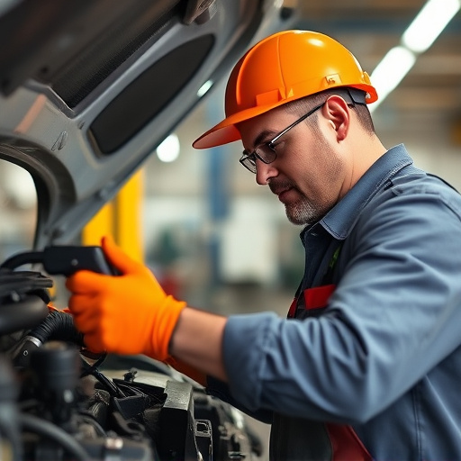 auto technician working