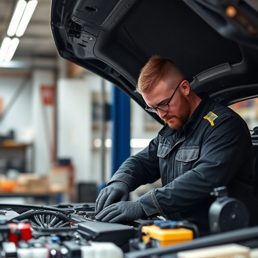 auto technician working