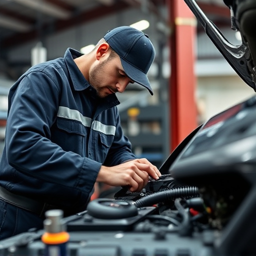 auto technician working