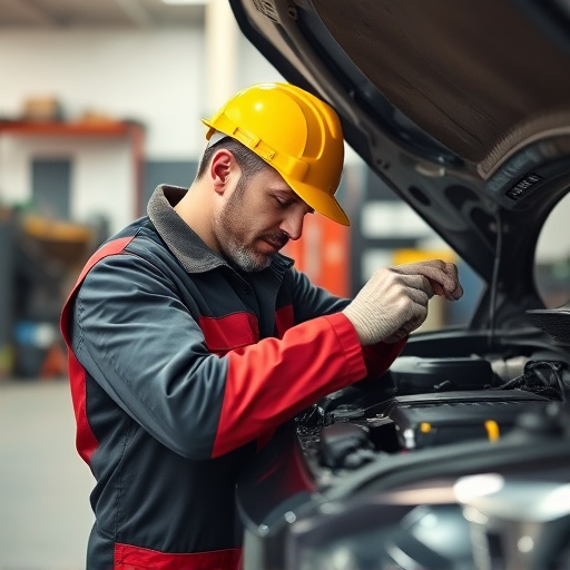 auto technician working
