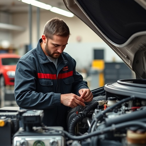 auto technician working