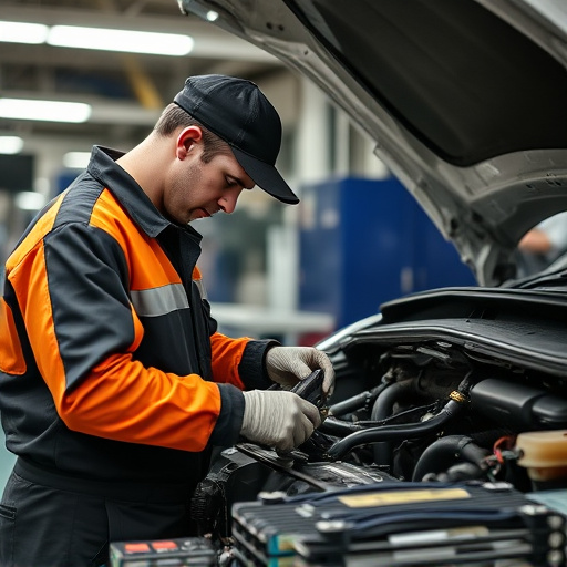 auto technician working
