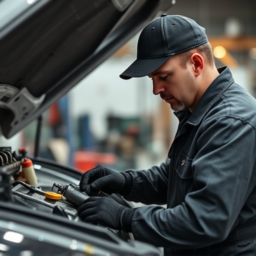 auto technician working