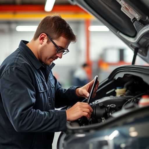 auto technician working