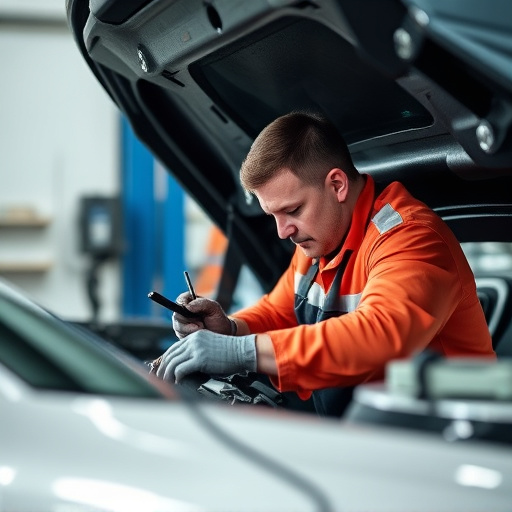 auto technician working