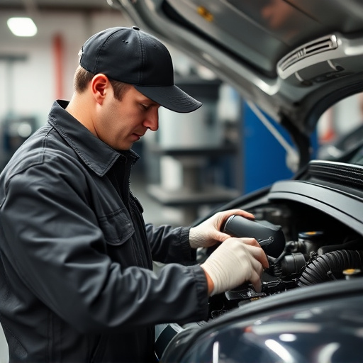 auto technician working