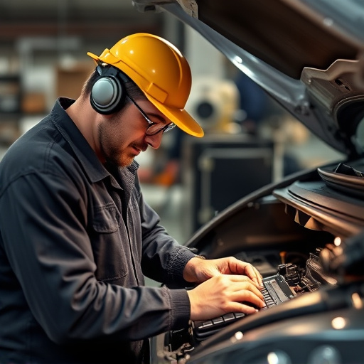 auto technician working