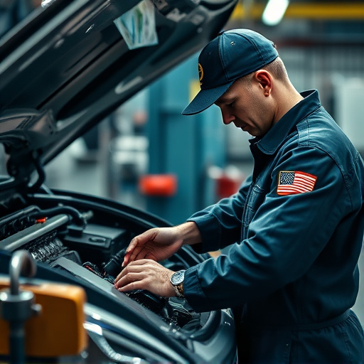 auto technician working