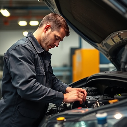 auto technician working