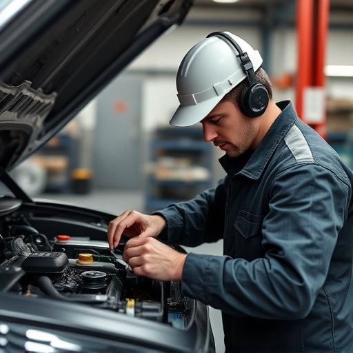 auto technician working