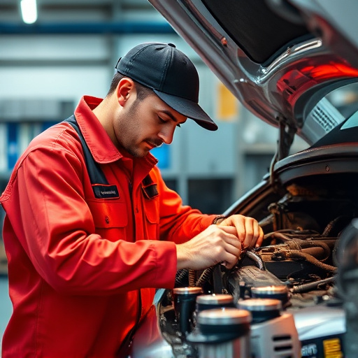auto technician working