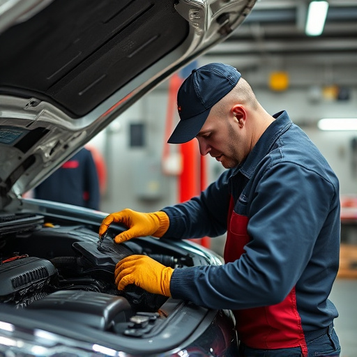 auto technician working
