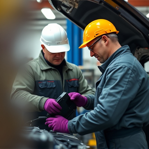 auto technician working