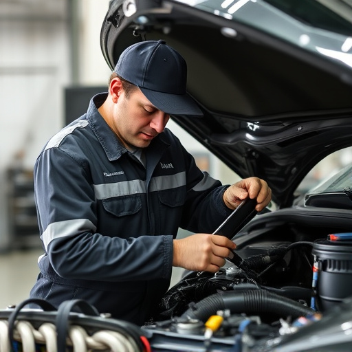 auto technician working