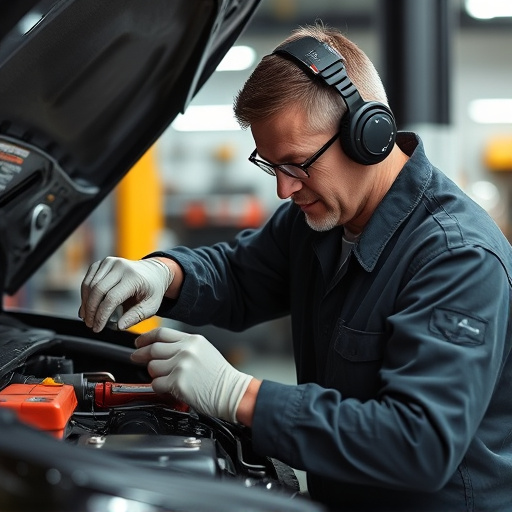 auto technician working