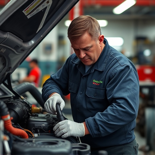 auto technician working