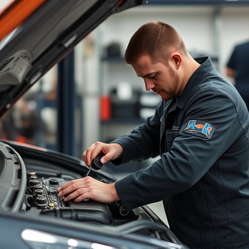 auto technician working