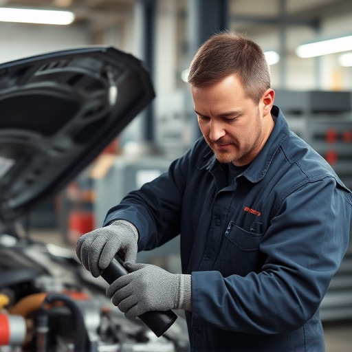 auto technician working