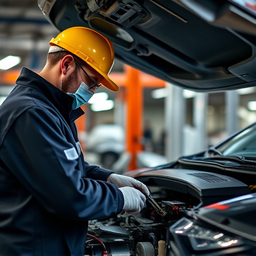 auto technician working