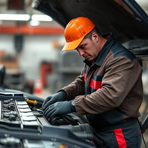 auto technician working