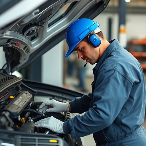 auto technician working