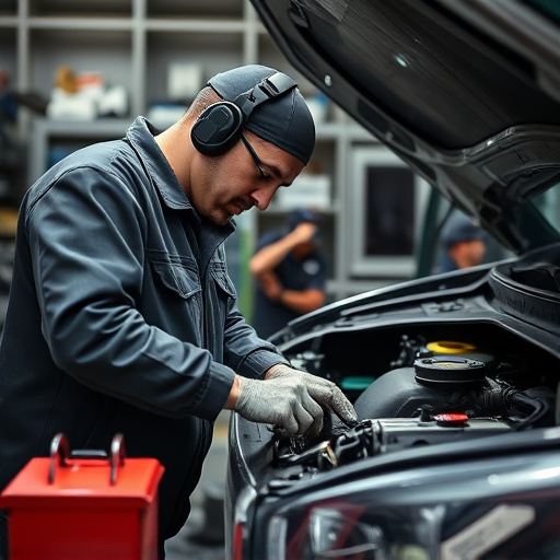 auto technician working