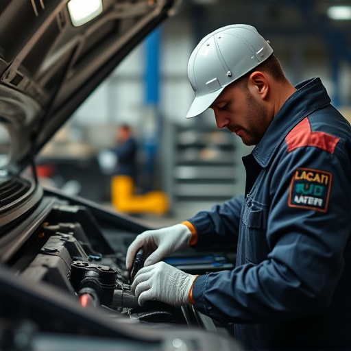 auto technician working