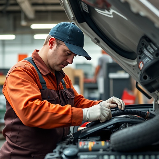 auto technician working