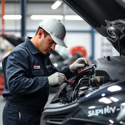 auto technician working