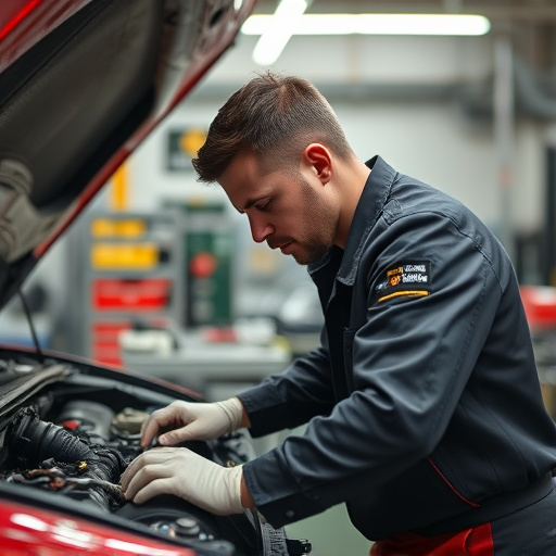auto technician working