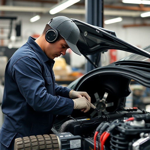 auto technician working