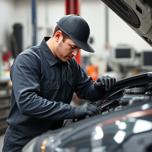 auto technician working