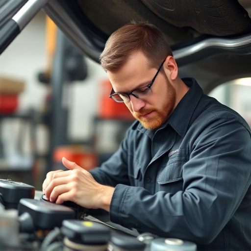 auto technician working