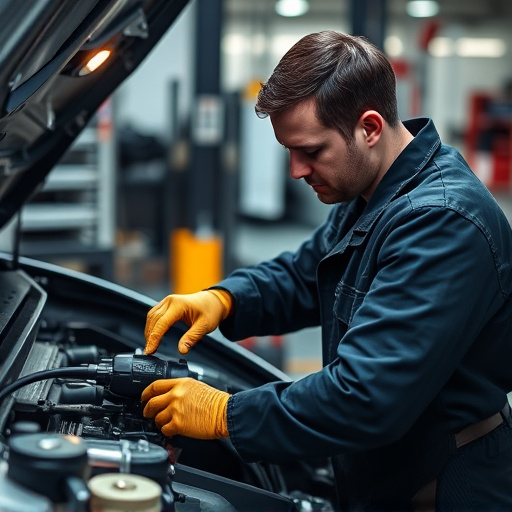 auto technician working