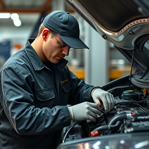 auto technician working