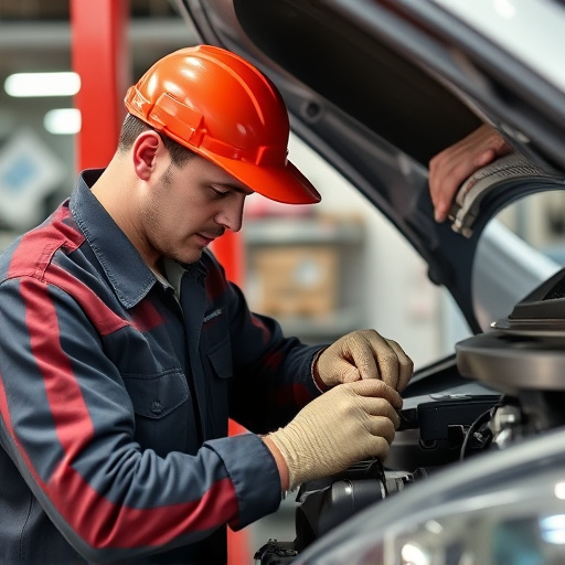 auto technician working