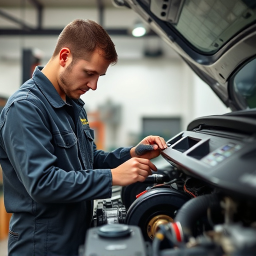 auto technician working