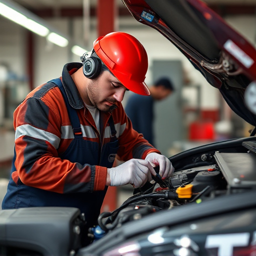 auto technician working