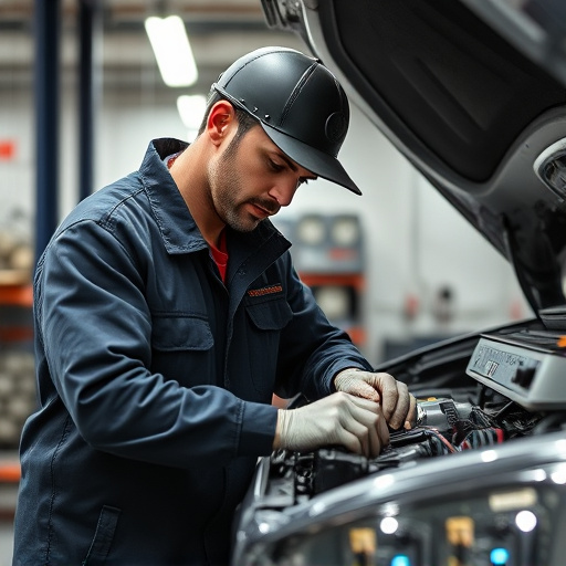 auto technician working