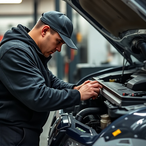 auto technician working