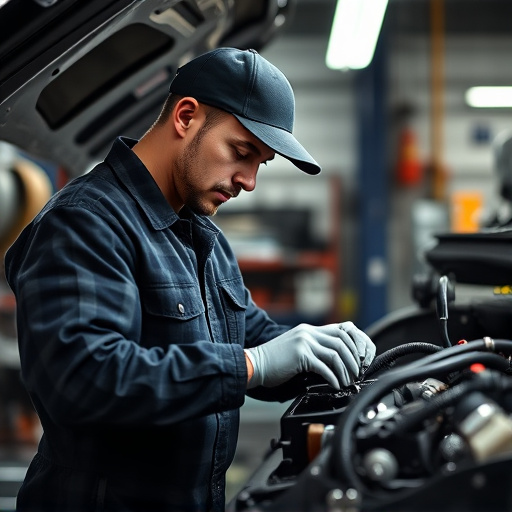 auto technician working