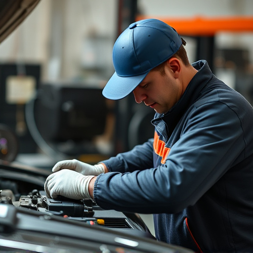 auto technician working